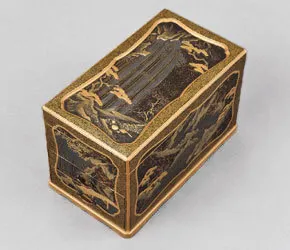 査定ポイント4.付属品・来歴を確認 蒔絵紅葉瀑布図硯筥