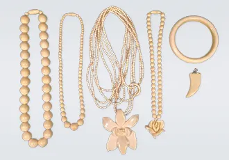 象牙アクセサリー6点 ネックレス イヤリング他