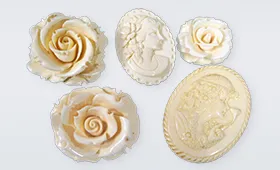 象牙ブローチ5点 象牙アクセサリー