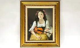 奥龍之介「バイオリンを持つ少女」