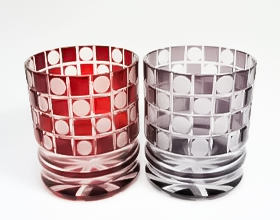 江戸切子 ペアロックグラス