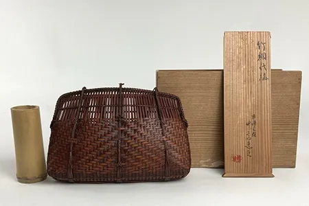 竹網代編 入れ物